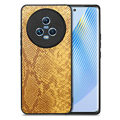 Coque Luxe Cuir Housse Etui S02D pour Huawei Honor Magic5 5G Jaune