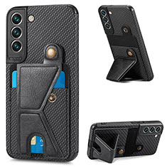 Coque Luxe Cuir Housse Etui S02D pour Samsung Galaxy S21 Plus 5G Noir