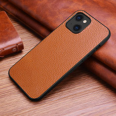 Coque Luxe Cuir Housse Etui S03 pour Apple iPhone 13 Mini Marron