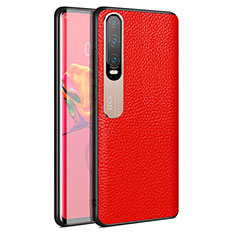 Coque Luxe Cuir Housse Etui S03 pour Huawei P30 Rouge