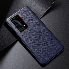 Coque Luxe Cuir Housse Etui S03 pour Huawei P40 Pro+ Plus Bleu