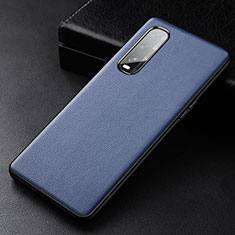 Coque Luxe Cuir Housse Etui S03 pour Oppo Find X2 Bleu