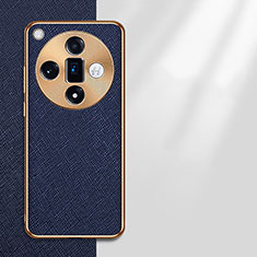 Coque Luxe Cuir Housse Etui S03 pour Oppo Find X7 Ultra 5G Bleu