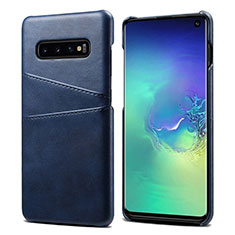 Coque Luxe Cuir Housse Etui S03 pour Samsung Galaxy S10 Bleu