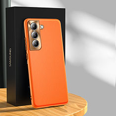 Coque Luxe Cuir Housse Etui S03 pour Samsung Galaxy S21 FE 5G Orange