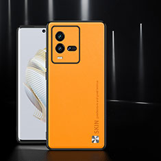 Coque Luxe Cuir Housse Etui S03 pour Vivo iQOO 9T 5G Jaune