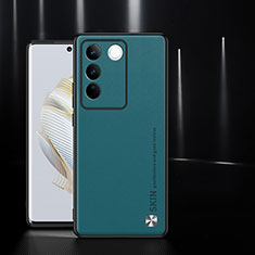 Coque Luxe Cuir Housse Etui S03 pour Vivo V27 Pro 5G Vert