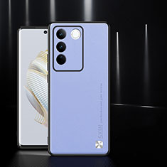 Coque Luxe Cuir Housse Etui S03 pour Vivo V27 Pro 5G Violet Clair