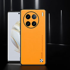 Coque Luxe Cuir Housse Etui S03 pour Vivo X90 Pro+ Plus 5G Orange