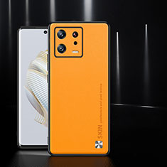 Coque Luxe Cuir Housse Etui S03 pour Xiaomi Mi 13 Pro 5G Orange