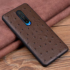 Coque Luxe Cuir Housse Etui S03 pour Xiaomi Redmi K30 5G Marron