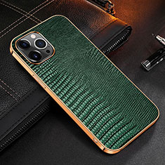 Coque Luxe Cuir Housse Etui S04 pour Apple iPhone 14 Pro Max Vert