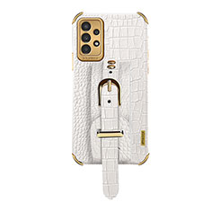 Coque Luxe Cuir Housse Etui S04 pour Samsung Galaxy A13 4G Blanc