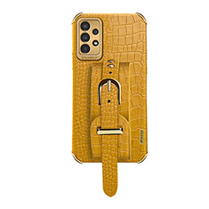 Coque Luxe Cuir Housse Etui S04 pour Samsung Galaxy A13 4G Jaune