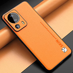 Coque Luxe Cuir Housse Etui S04 pour Xiaomi Civi 2 5G Orange