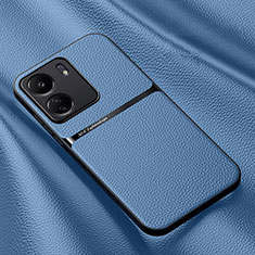 Coque Luxe Cuir Housse Etui S04 pour Xiaomi Poco C65 Bleu Ciel