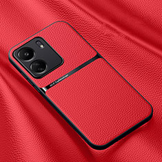 Coque Luxe Cuir Housse Etui S04 pour Xiaomi Poco C65 Rouge