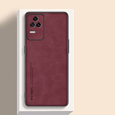 Coque Luxe Cuir Housse Etui S04 pour Xiaomi Poco F4 5G Rouge