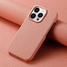 Coque Luxe Cuir Housse Etui S04D pour Apple iPhone 14 Pro Rose