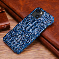 Coque Luxe Cuir Housse Etui S05 pour Apple iPhone 13 Bleu