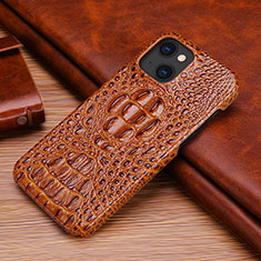 Coque Luxe Cuir Housse Etui S05 pour Apple iPhone 13 Mini Marron