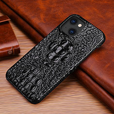 Coque Luxe Cuir Housse Etui S05 pour Apple iPhone 13 Noir