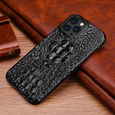 Coque Luxe Cuir Housse Etui S05 pour Apple iPhone 13 Pro Noir