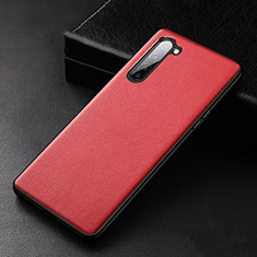 Coque Luxe Cuir Housse Etui S05 pour Oppo Reno3 Rouge