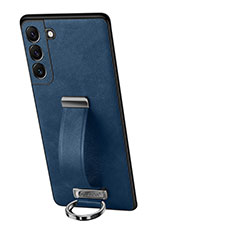 Coque Luxe Cuir Housse Etui S05 pour Samsung Galaxy S22 Plus 5G Bleu