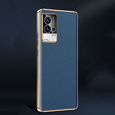 Coque Luxe Cuir Housse Etui S05 pour Vivo iQOO 8 Pro 5G Bleu