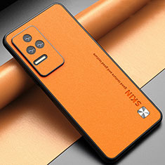 Coque Luxe Cuir Housse Etui S05 pour Xiaomi Redmi K50 Pro 5G Orange