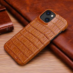 Coque Luxe Cuir Housse Etui S06 pour Apple iPhone 13 Marron