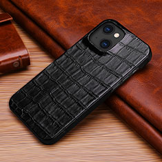 Coque Luxe Cuir Housse Etui S06 pour Apple iPhone 13 Mini Noir