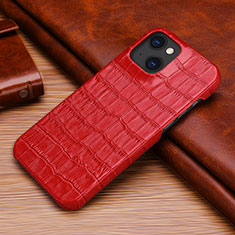 Coque Luxe Cuir Housse Etui S06 pour Apple iPhone 14 Plus Rouge