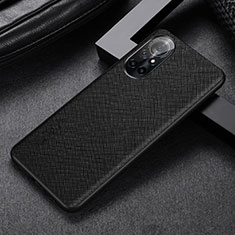 Coque Luxe Cuir Housse Etui S06 pour Huawei Nova 8 5G Noir