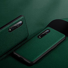 Coque Luxe Cuir Housse Etui S06 pour Oppo Find X2 Pro Vert