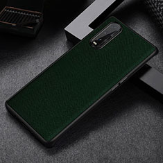 Coque Luxe Cuir Housse Etui S06 pour Oppo Find X2 Vert