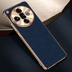 Coque Luxe Cuir Housse Etui S06 pour Oppo Find X7 Ultra 5G Bleu