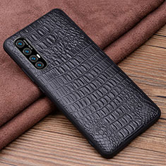 Coque Luxe Cuir Housse Etui S06 pour Oppo Reno3 Pro Noir