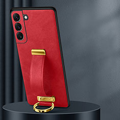 Coque Luxe Cuir Housse Etui S06 pour Samsung Galaxy S21 Plus 5G Rouge