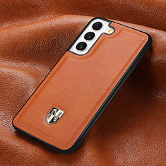 Coque Luxe Cuir Housse Etui S06D pour Samsung Galaxy S21 5G Orange