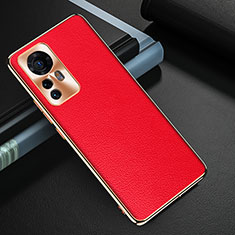 Coque Luxe Cuir Housse Etui S07 pour Xiaomi Mi 12 Pro 5G Rouge
