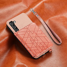 Coque Luxe Cuir Housse Etui S07D pour Samsung Galaxy S22 Plus 5G Or Rose