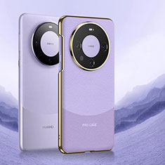 Coque Luxe Cuir Housse Etui S08 pour Huawei Mate 60 Violet