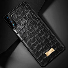 Coque Luxe Cuir Housse Etui S08 pour Samsung Galaxy S21 Plus 5G Noir