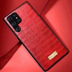 Coque Luxe Cuir Housse Etui S08 pour Samsung Galaxy S24 Ultra 5G Rouge