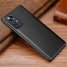 Coque Luxe Cuir Housse Etui S08 pour Xiaomi Mi 12 Pro 5G Noir