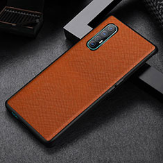 Coque Luxe Cuir Housse Etui S09 pour Oppo Find X2 Neo Orange