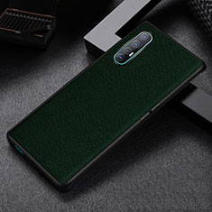 Coque Luxe Cuir Housse Etui S09 pour Oppo Reno3 Pro Vert