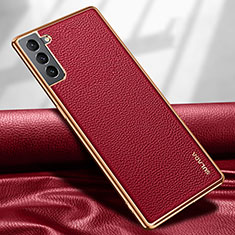 Coque Luxe Cuir Housse Etui S09 pour Samsung Galaxy S22 5G Rouge